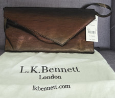 L.K. Bennett Leonie Bronze Clutch Bag | RRP £195 | Brand New W/ Tags