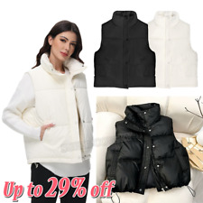 Womens Body Warmer Gillet Waistcoat Gilet Winter Warm Padded Quilted Sleeveless
