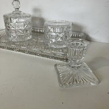Vintage clear Glass Vanity