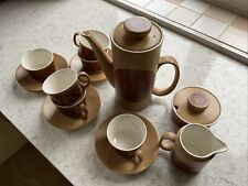 Lord Nelson Pottery - Maracanda - Tea/Coffee Set. 1970s. 6 Cups/saucers.