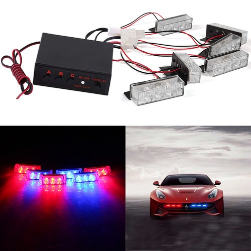 Led car blue strobe - 6x, 3