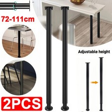 2x Adjustable Kitchen Worktop Desk Breakfast Bar Table Leg Support 710-1100MM