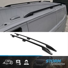 For Ford Transit Custom 2024+ LWB Sport Style Roof Rails In Black