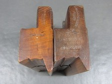 Matched pair wooden moulding planes 5/8 sash ovolo vintage old tool by D Malloch