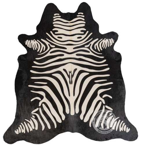 Real cowhide rug zebra printed - cowhide,