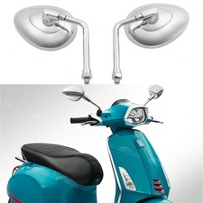 8mm Chrome Motorcycle Rearview Side Mirrors For Vespa/Piaggio GTS Sprint ET2 ET4