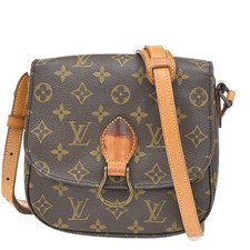 LOUIS VUITTON Saint Cloud MM Shoulder Bag Monogram Leather Brown M51243 33DA181