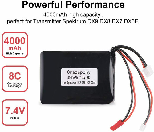 Crazepony 4000mah 4v tx - 2s,
