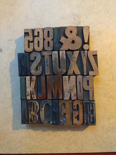 Vintage wooden letterpress - vintage,