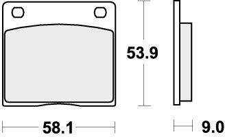 Sbs brake pads rear - sbs, for