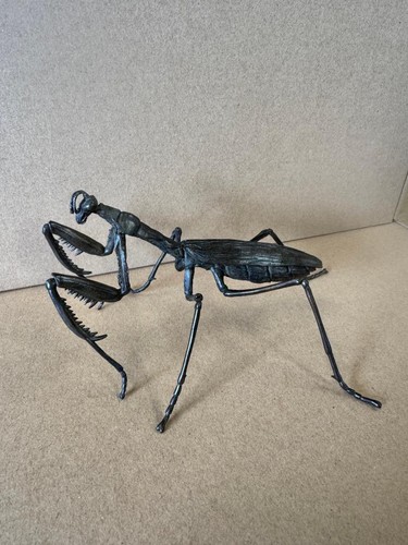 Japanese bronze praying mantis - japanese,
