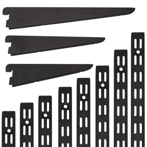 Twin slot shelving black - twin,