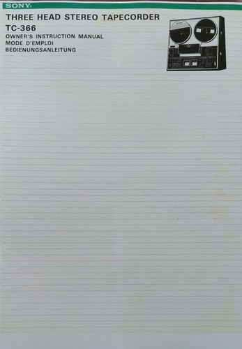 Sony 366 reel to - tc-366,