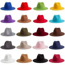 Classic Western Wide Brim Fedora Hat for Men Women Felt Jazz Panama Cap Trilby