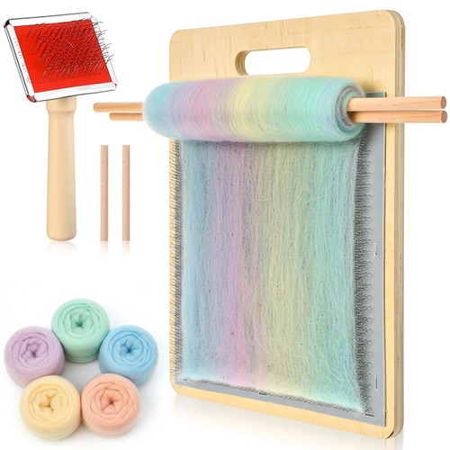 Wool carding brush set - wool, hand