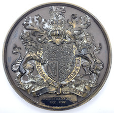 Queen Elizabeth Golden Jubilee Crest Wall Plaque 2002 Marcus Replicas