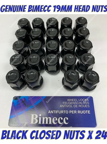 Alloy wheel nuts black bimecc - wheel,