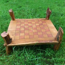 Rustic Wooden Chess Table