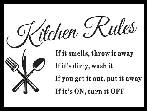 Kitchen rules retro metal - rules,,