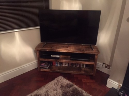 Rustic corner unit - rustic, tv