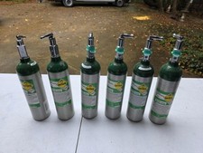 6x DOT-3AL2216 Empty Medical Oxygen Aluminum Cylinder Tank 12 X 3 1/4