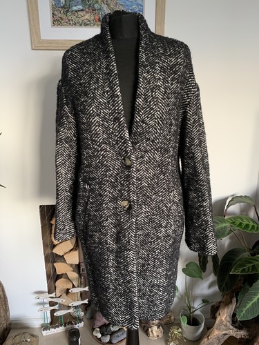 Zara wool coat - wool, white