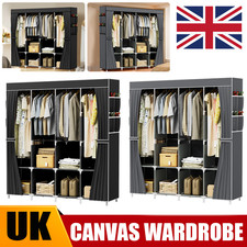 Large Fabric Canvas Wardrobe