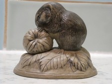 Poole Pottery Stoneware Mouse eating Strawberry 3" Tall