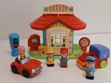 ELC Happyland Garage with Car, Post office van 4 Figure Playset