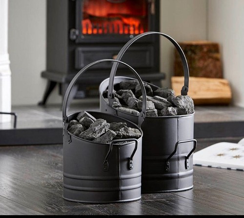 Black coal buckets set of - buckets,