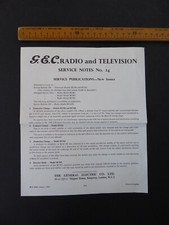 1960 GEC Radio Television Service Notes 24