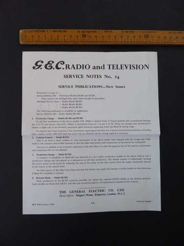 1960 gec radio television - 1960,