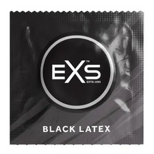 12 x EXS Black Latex Condoms -