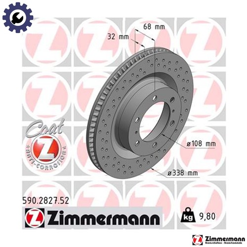 Brake disc 590 - 590.2827.52, for