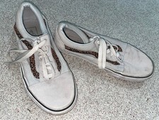 Vans Womens UK Size 4 Grey/White Lace-Up Trainers (VG COND)