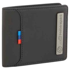 NEW GENUINE BMW M MOTORSPORT 4 CARD HOLDER BLACK EMBOSSED WALLET 80215B5D132