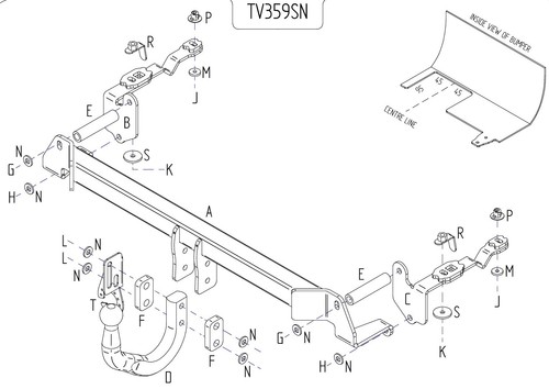 Towtrust swan neck - swan, automotive