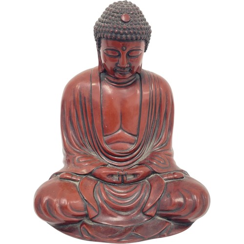 Chinese red buddha statue - chinese,