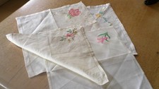 4  VINTAGE  EMBROIDERED  IRISH