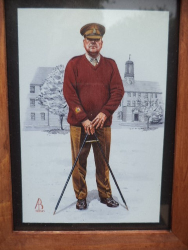 Military postcard framed - military,
