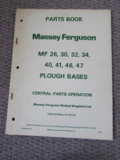 @Massey Ferguson 26,30,32,34,40,41,46,47 Plough Bases Parts Book 8/72 @