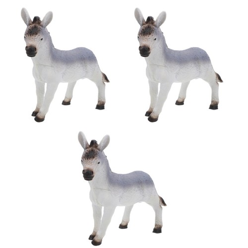 Grey donkey figurines - figurines, set