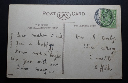 Tunstall suffolk postmark on - postmark,