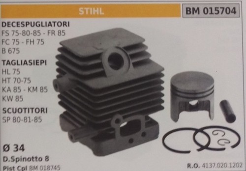 Complete cylinder and piston - complete,