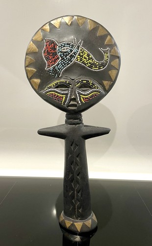 African hand carved beaded - african,