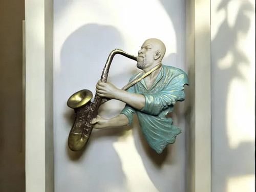 Saxophone player sculpture - saxophone,