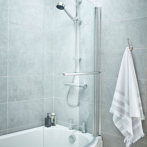 Nuie shaped hinged - hinged, bath