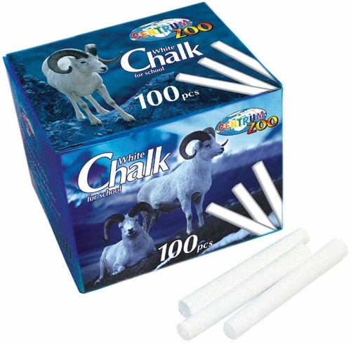 100 white chalk sticks - white,