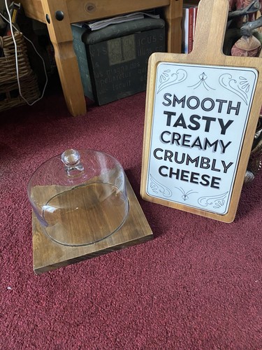 Small handmade wooden cheese - small,