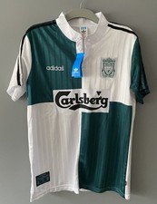 Liverpool 1995/96 Retro Green And White Away Shirt Size L  Adidas New With Tags